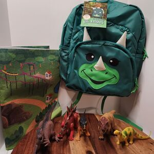 7 pc Dinosaur dino lot new kids backpack felt mat